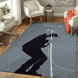 No037 My Tom Waits Minimal Music Artwork Tom Waits Bad Minimal Music Artworks Art For Fans Area Rug Living Room Carpet