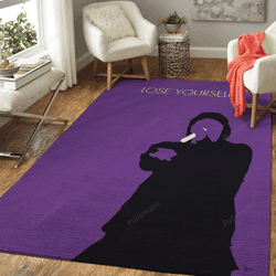 No041 My Eminem Minimal Music Artwork Lose Yourself B Minimal Music Artworks Art For Fans Area Rug Living Room Carpet