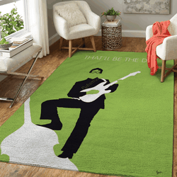 No056 My Buddy Holly Minimal Music Artwork That’Ll Be T Minimal Music Artworks Art For Fans Area Rug Living Room Carpet
