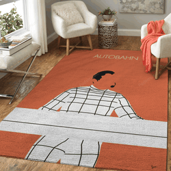 No063 My Kraftwerk Minimal Music Artwork Autobahn Is Th Minimal Music Artworks Art For Fans Area Rug Living Room Carpet