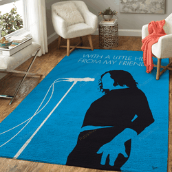 No069 My Joe Cocker Minimal Music Artwork With A Little Minimal Music Artworks Art For Fans Area Rug Living Room Carpet