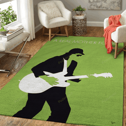 No106 My Johnny Guitar Watson Minimal Music Artwork Minimal Music Artworks Art For Fans Area Rug Living Room Carpet