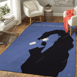 No108 My Whitney Houston Minimal Music Artwork Minimal Music Artworks Art For Fans Area Rug Living Room Carpet