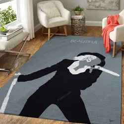 No147 My Christina Aguilera Minimal Music Artwork Minimal Music Artworks Art For Fans Area Rug Living Room Carpet