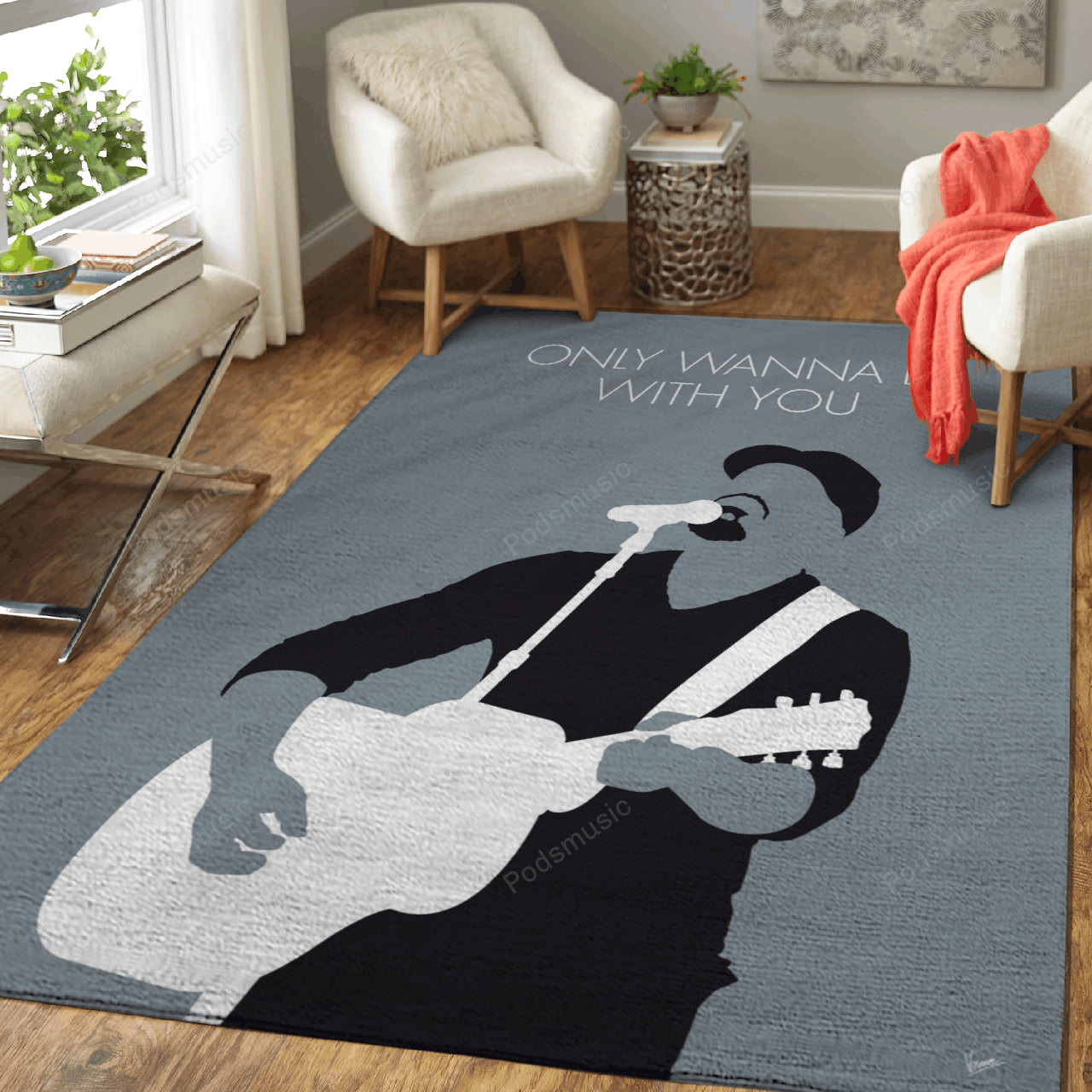 No177 My Hootie And The Blowfish Minimal Music Minimal Music Artworks Art For Fans Area Rug Living Room Carpet