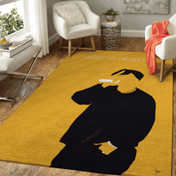 No204 My 2Pac Minimal Music Artwork Minimal Music Artworks Art For Fans Area Rug Living Room Carpet Rug Regtangle Carpet Floor Decor Home Decor