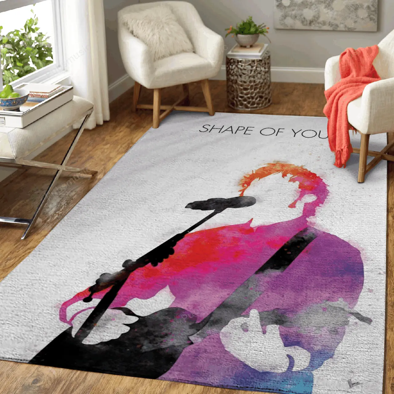 No219 Ed Sheeran Watercolor Music Artworks Art For Fans Area Rug Living Room Carpet Rug Regtangle Carpet Floor Decor Home Decor