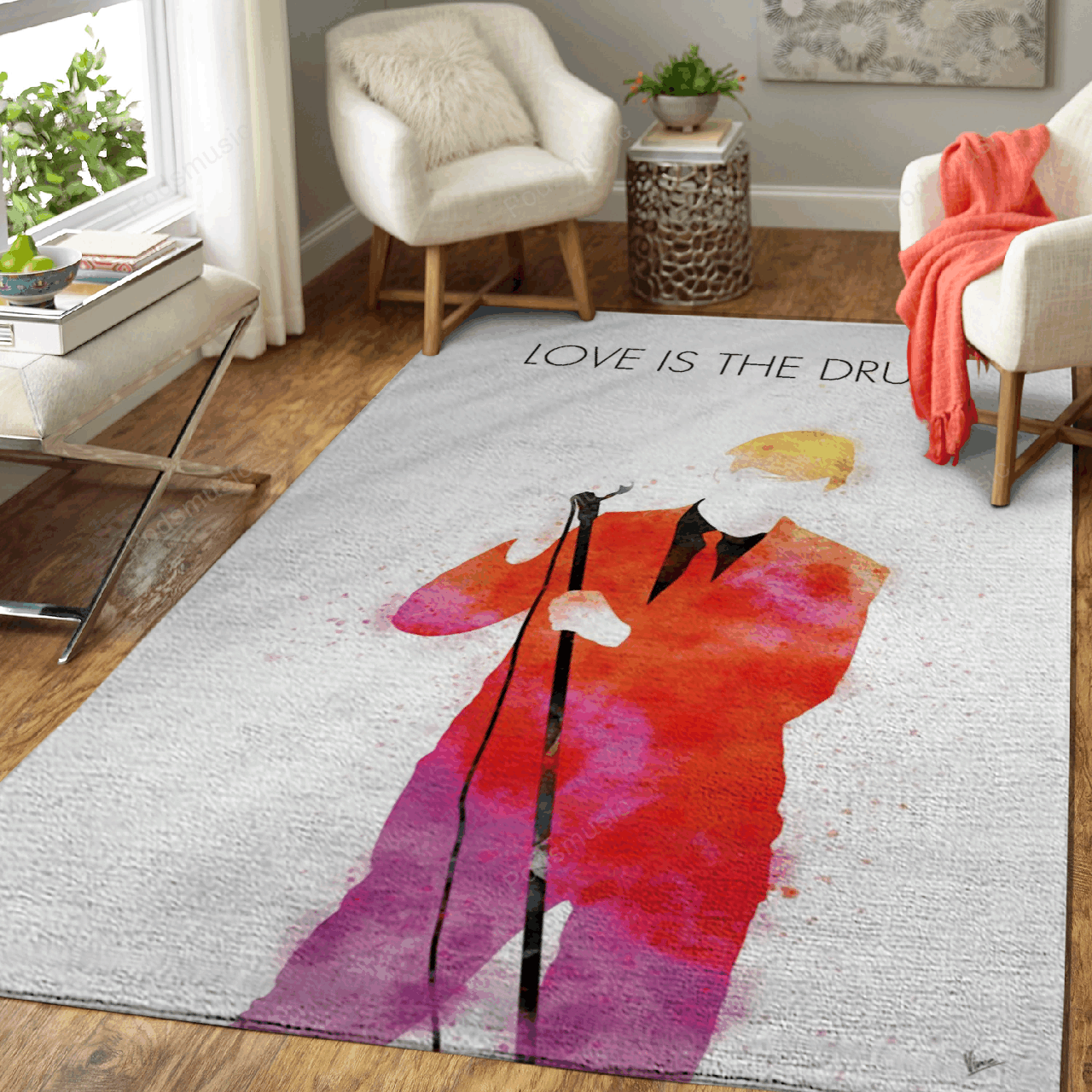 No237 Roxy Music Watercolor Music Artworks Art For Fans Area Rug Living Room Carpet Rug Regtangle Carpet Floor Decor Home Decor