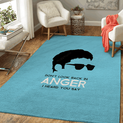 Noel Gallgher Don’T Look Back In Anger Blue Music Icons Art For Fans Area Rug Living Room Carpet Rug Regtangle Carpet Floor Decor Home Decor