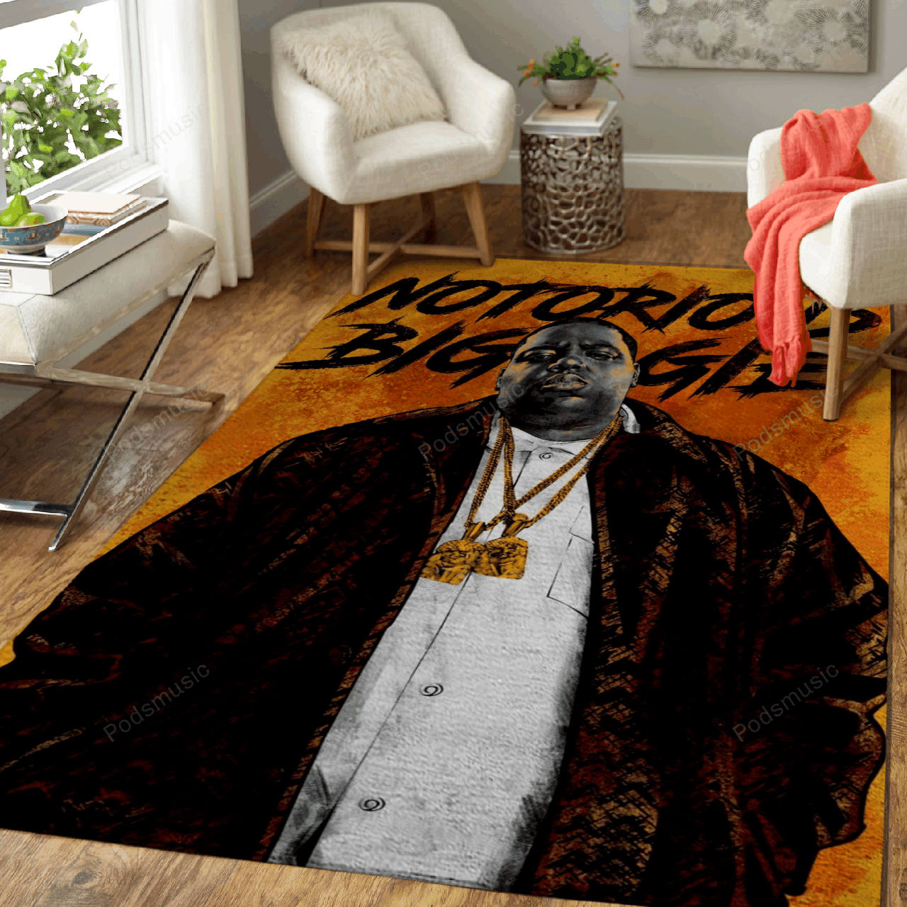 Notorious Biggie Hip Hop Music Art For Fans Area Rug Living Room Carpet Rug Regtangle Carpet Floor Decor Home Decor