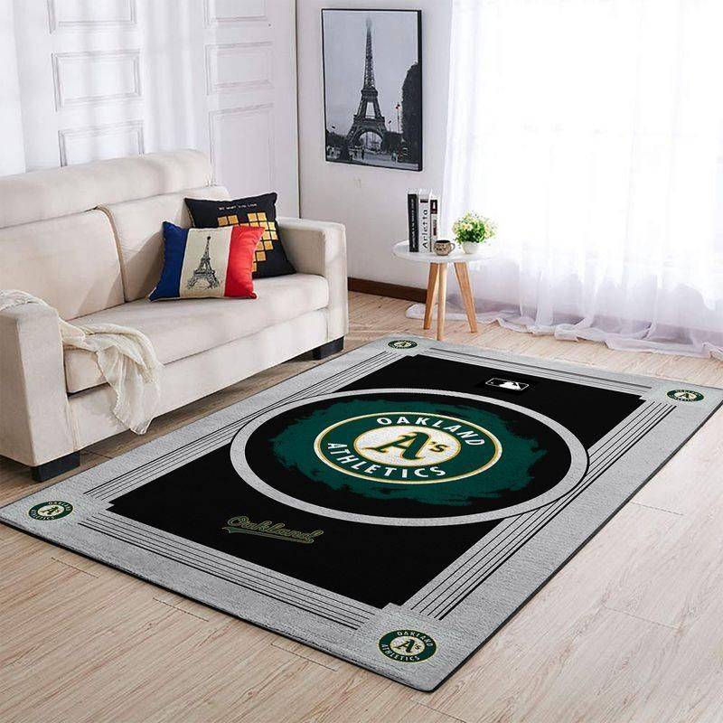 Oakland Athletics Area Rug Mlb Baseball Team Logo Carpet Living Room Rugs 12