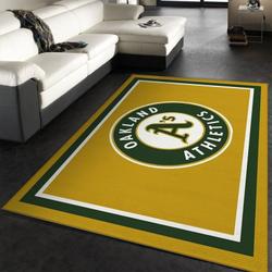 Oakland Athletics Area Rug Mlb Baseball Team Logo Carpet Living Room Rugs 8