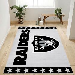 Oakland Raiders Banner Nfl Logo Area Rug For Gift Living Room Rug Home