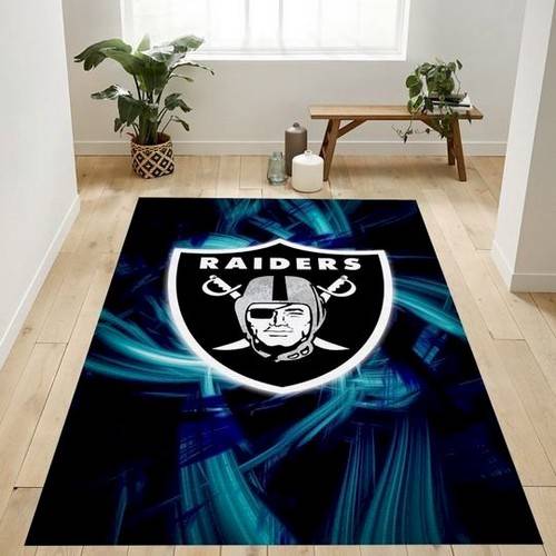 Oakland Raiders Nfl Area Rug Bedroom Rug Us Gift Decor Living Room Area Rug Home Decor