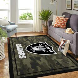 Oakland Raiders Nfl Area Rugs Camo Style Living Room Carpet Team Logo Home Rug Regtangle Carpet Floor Decor Home Decor