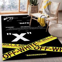 Off White Logo Area Rugs Living Room Carpet Fn181251 Christmas Gift Br
