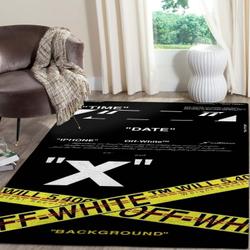 Off White Logo Area Rugs Living Room Carpet Fn181251 Christmas Gift Brands Fashion Rug Regtangle Carpet Floor Decor Home Decor