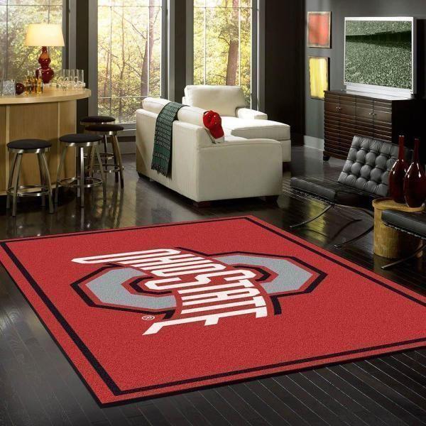 Ohio State Area Rug Football Team Logo Carpet Living Room Rugs Rug Regtangle Carpet Floor Decor Home Decor V11191