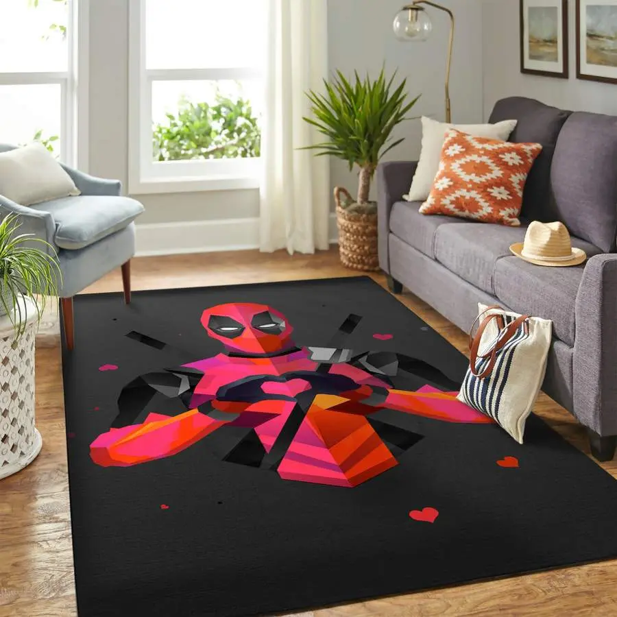 Deadpool Rug Superhero Rug Area Rug Living Room Rug Bedroom Living Room Decor