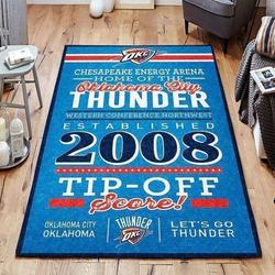 Oklahoma City Thunder Rug Nba Carpet Living Room Rug Regtangle Carpet V8305