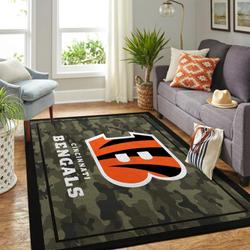 Cincinnati Bengals Carpet Area Rug Living Room Rug Home Decor Home Decor Bedroom Living Room