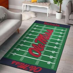 NCAA Ole Miss Rebels Home Field Area Rug Living Room Rugs Rug Regtangle Carpet