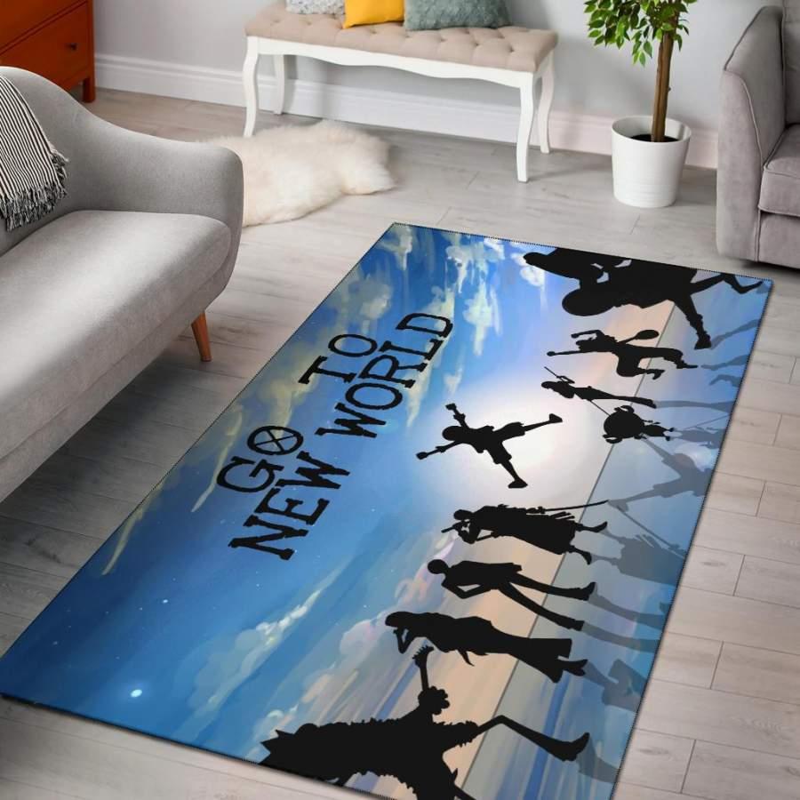 One Piece Go To New World Area Rug Living Room Rug Home Decor Carpet