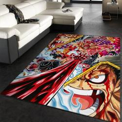 One Piece Luffy Vs Katakuri Anime Area Rug Living Room And Bed Room Rug Rug Regtangle Carpet Floor Decor Home Decor