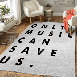 Only Music Can Save Us Music Art For Fans Area Rug Living Room Carpet Rug Regtangle Carpet Floor Decor Home Decor