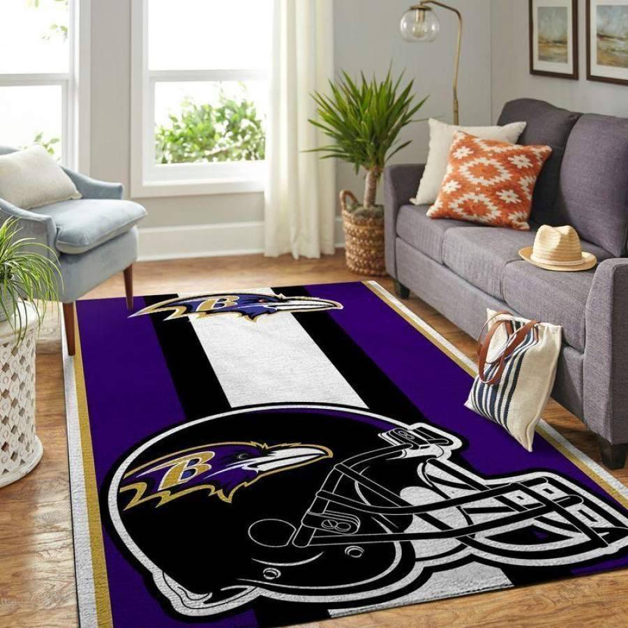 NFL Baltimore Ravens Team Logo Carpet 19120745 Home Decor Area Rug Living Room