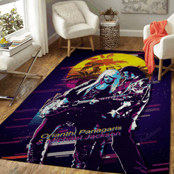 Orianthi Panagaris With Mj Artwork Music Synthwave 80S Art For Fans Area Rug Living Room Carpet Rug Regtangle Carpet Floor Decor Home Decor