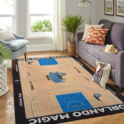 Orlando Magic Court Nba Team Logo Carpet Living Room Rugs Rug Regtangle Carpet