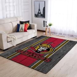 Ottawa Senators Nhl 8 Area Rug Living Room Bed Room Rug Regtangle Carpet