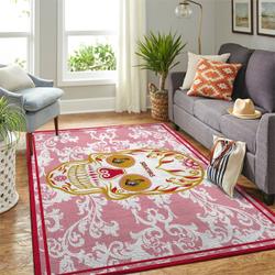 Ottawa Senators Nhl Area Rugs Skull Flower Style Living Room Regtangle Carpet