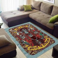Owl Ornamental Pattern Print Area Rug Living Room Rug Home Decor