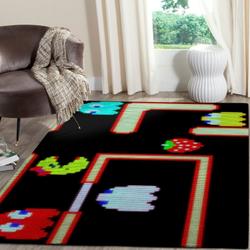 Pacman Area Rug Video Game Carpet Gamer Living Room Rugs Rug Regtangle Carpet Floor Decor Home Decor V523