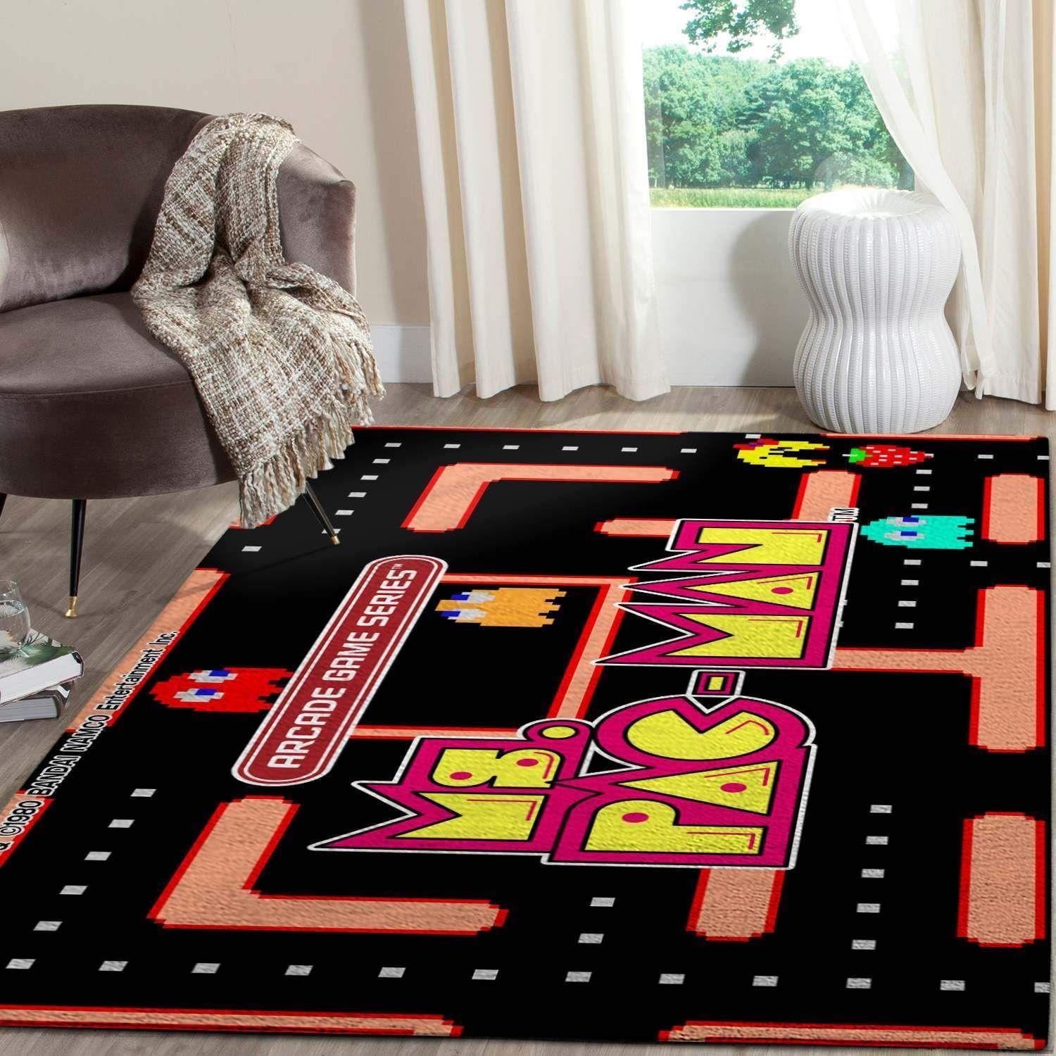 Pacman Gaming Area Rugs Living Room Carpet Christmas Gift Rug Regtangle Carpet Floor Decor Home Decor V5064