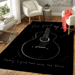 Paid My Dues Blues Music Guitars Music Art For Fans Area Rug Living Room Carpet Rug Regtangle Carpet Floor Decor Home Decor