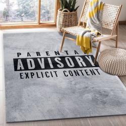 Parental Advisory Rug Bedroom Rug Christmas Gift Us Decor Living Room Area Rug Home Decor