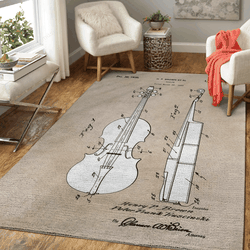 Patent Art Brown Et Al Violin 1930 Patent Music Art For Fans Area Rug Living Room Carpet Rug Regtangle Carpet Floor Decor Home Decor