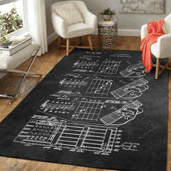 Patent Hartman 1965 Guitar Patents Music Art For Fans Area Rug Living Room Carpet Rug Regtangle Carpet Floor Decor Home Decor