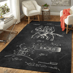 Patent Russell Guitar Best Patents Music Art For Fans Area Rug Living Room Carpet Rug Regtangle Carpet Floor Decor Home Decor