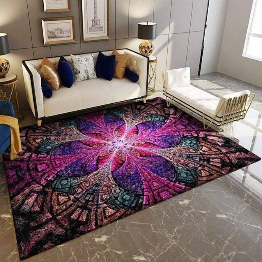 Pattern Print Champagne Area Rug Living Room Rug Home Decor
