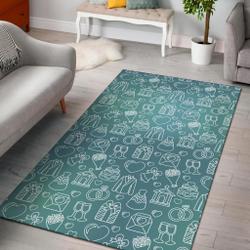 Pattern Print Dolphin Area Rug Living Room Rug Home Decor