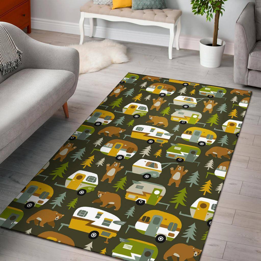 Pattern Print Typewriter Area Rug Living Room Rug Home Decor