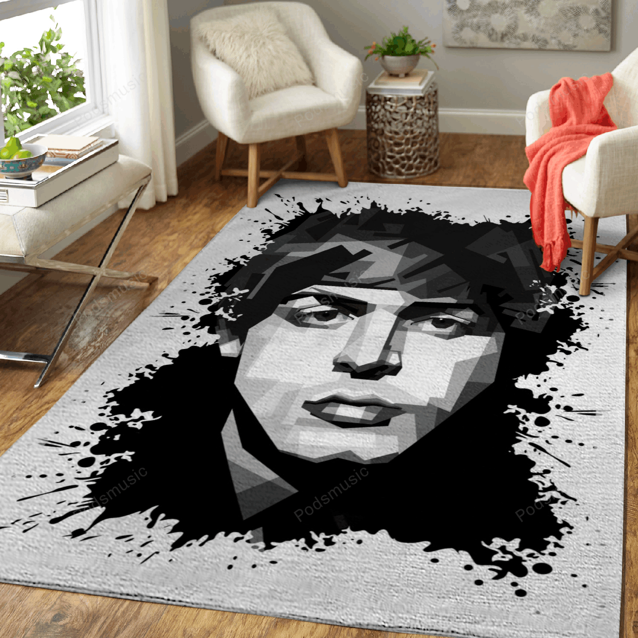 Paul Mccartney Grayscale Music Art For Fans Area Rug Living Room Carpet Rug Regtangle Carpet Floor Decor Home Decor