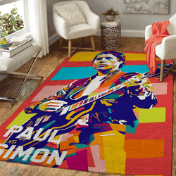 Paul Simon Guitarist Music Musician Pop Art Art For Fans Area Rug Living Room Carpet Rug Regtangle Carpet Floor Decor Home Decor