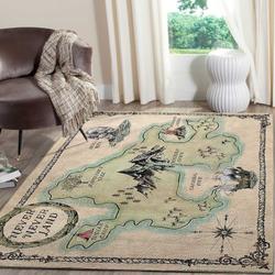 Peter Pan Area Rugs Neverland Map Living Room Carpet Disney Inspired Rug