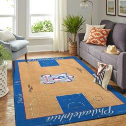 Philadelphia 76Ers Court Nba Carpet Living Room Rugs Rug Regtangle Carpet
