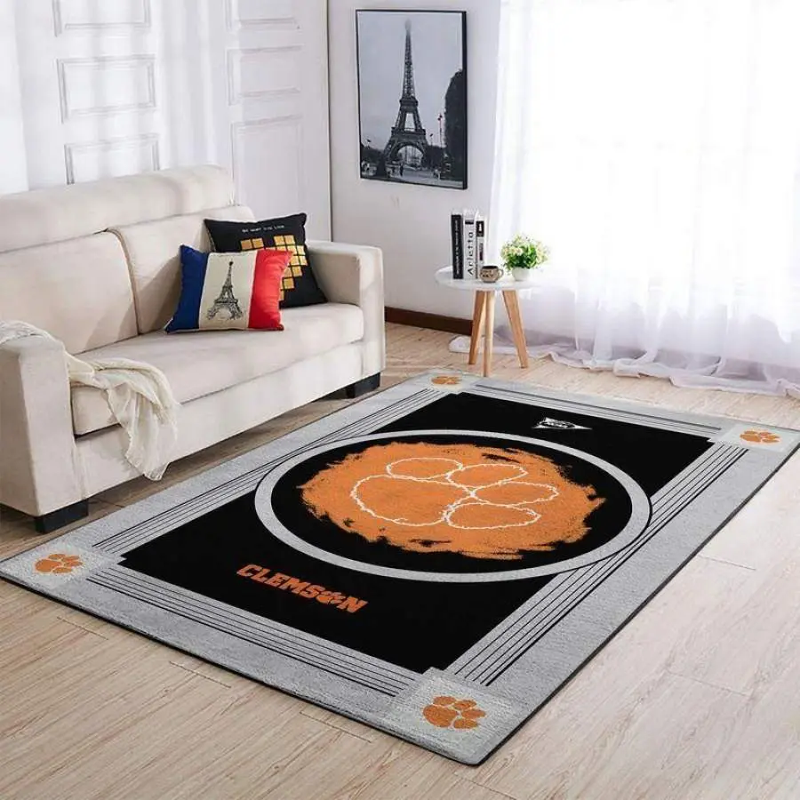 NCAA Clemson Tigers Living Room Rug Team Logo Carpet Rug19122411